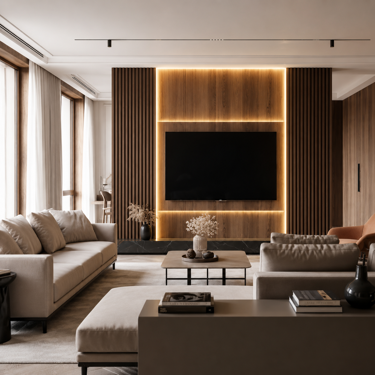 Flexible Acoustic Slat Panel - 270 cm x 110 cm
