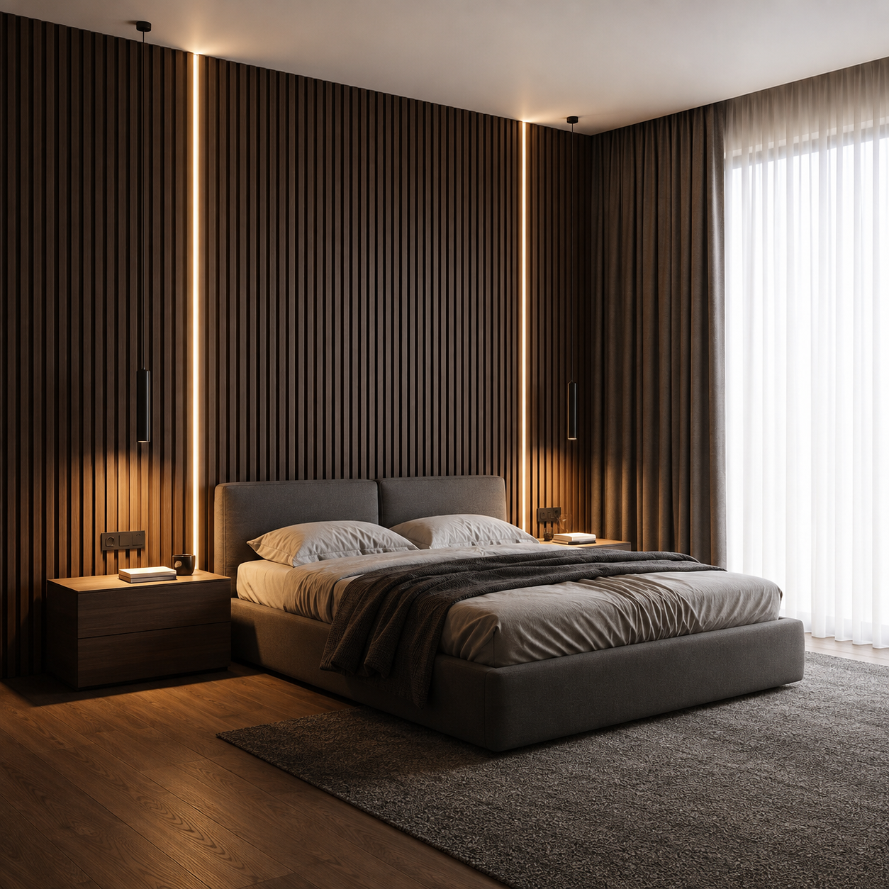 Flexible Acoustic Slat Panel - 270 cm x 110 cm